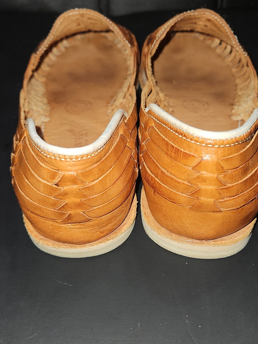 RedHawk brand huaraches Leather Woven Women’s Slip-On Loafers Size 9 - Picture 3 of 13